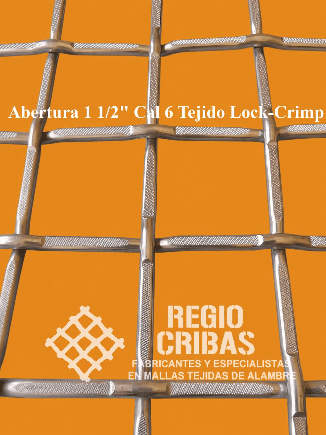 Malla metálica tejido lock crimp